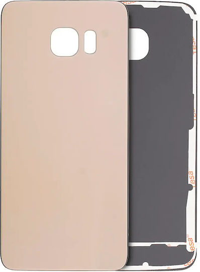Back Cover Glass Samsung Galaxy S6 Edge No Logo Aftermarket Plus Gold