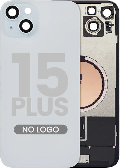 Back Glass W Magsafe Magnet Iphone 15 Plus No Logo Aftermarket Blue