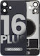 Back Glass W Magsafe Magnet Iphone 16 Plus No Logo Aftermarket Black