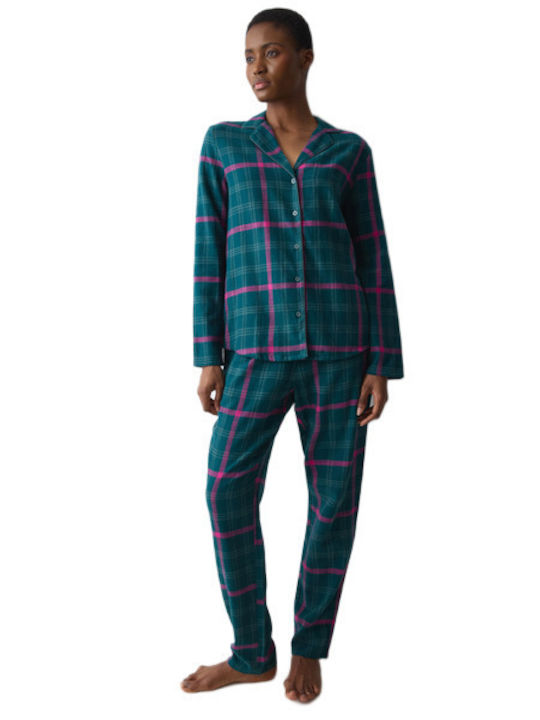 Triumph Winter Women's Cotton Pyjama Set Green ...