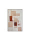 Linee Decorative Framed Painting 80x120x4cm Canvas Eucalyptus Light Gray Wood 1pc