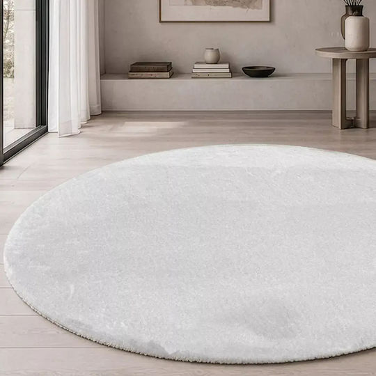 Teoran Mellow 00 Кръгъл Килим White Φ120cm