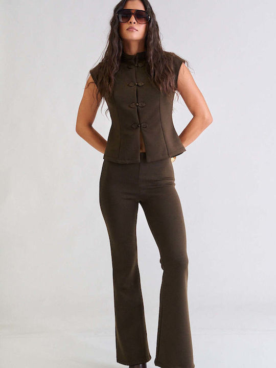 Decoro Women's Dark Brown Kit with Trousers