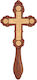 Wooden Orthodox Blessing Cross Double-Sided 26cm
