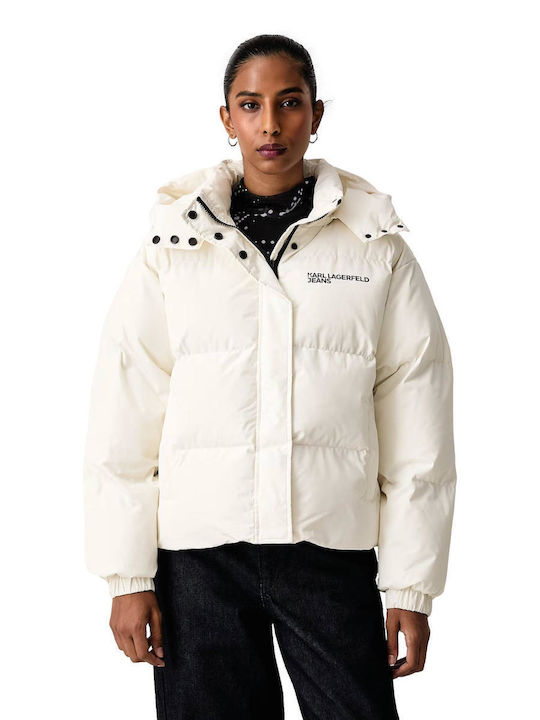 Дамско Puffer яке за Зима Екрю