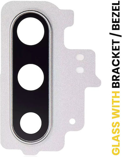Back Camera Lens Bracket Bezel Samsung Galaxy Note 10 Aura Glow Silver