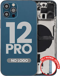 Back Housing W Small Parts Iphone 12 Pro Eu Global Version Aftermarket Plus Pacific Blue