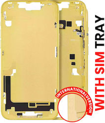Mid-frame Housing W Small Parts Iphone 14 Plus Eu Global Version Aftermarket Plus Yellow