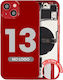 Back Housing W Small Parts Iphone 13 Eu Global Version Aftermarket Plus Red