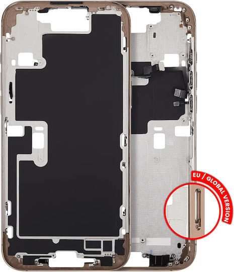 Mid-frame Housing Power Volume Button Iphone 16 Pro Max Eu Global Version Aftermarket Plus Desert Titanium