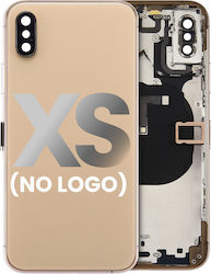 Back Housing Small Components Pre-installed Iphone Xs No Logo Aftermarket Plus Gold
