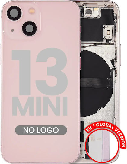 Back Housing W Small Parts Iphone 13 Mini Eu Global Version Aftermarket Plus Pink