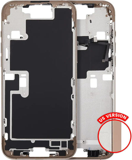 Mid-frame Housing Power Volume Button Iphone 16 Pro Max Us Version Aftermarket Plus Desert Titanium