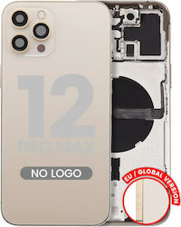 Back Housing W Small Parts Iphone 12 Pro Max Eu Global Version Aftermarket Plus Gold