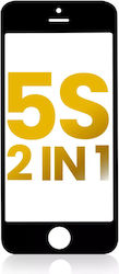 2 In 1 Front Glass + Frame Iphone 5s Black 2 Pack 2 In 1 Front Glass + Frame Iphone 5s Black 2 Pack