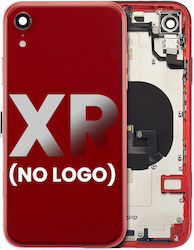 Back Housing Small Components Pre-installed Iphone Xr No Logo Aftermarket Plus Red