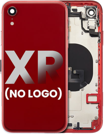 Back Housing Small Components Pre-installed Iphone Xr No Logo Aftermarket Plus Red