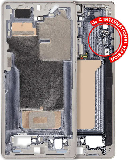 Mid-frame Housing Samsung Galaxy S25 Ultra Us & International Version Titanium Pink Gold