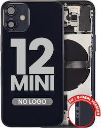 Back Housing W Small Parts Iphone 12 Mini Eu Global Version Aftermarket Plus Black