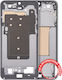 Mid-frame Housing Compatible Samsung Galaxy S25 Fe 5g Us & International Version Jetblack Navy