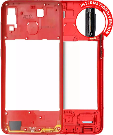 Mid-frame Housing Samsung Galaxy A20 A205 2019 International Version Red