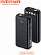 Amaya Apb-f239l Външна Батерия 20000mah 22.5w Вградени Кабели Led Фенер Черен