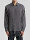 Long Sleeve Striped Shirt Blue