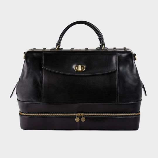 Time Resistance Leder Medizinische Tasche in Schwarz Farbe