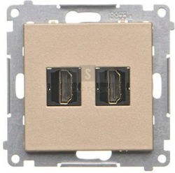 Simon 55 Modul Prize Dual HDMI Gri Deschis Mat ...