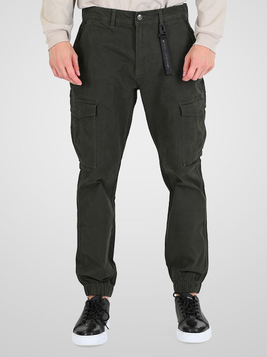 Rebase Herrenhose Cargo Slim Fit Dunkel Khaki