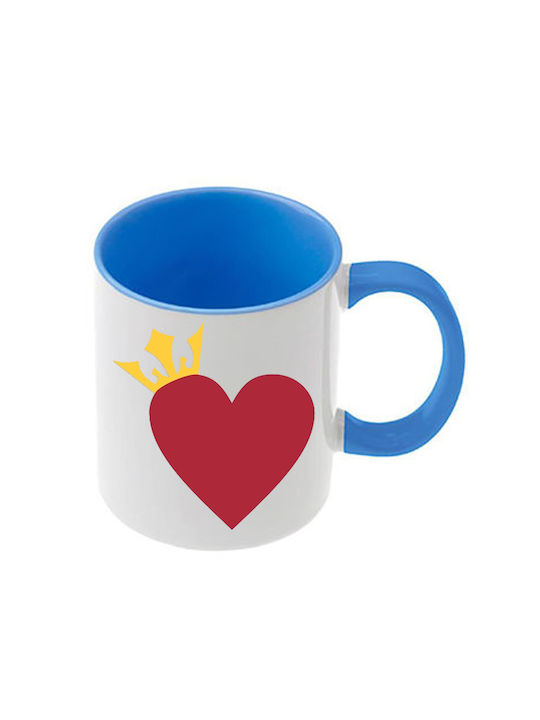 Alice Blaue Tasse Mit Griff Innen