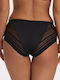 Hoch Taille Damen-Slip Schwarz