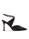 Satin Heels With High Heel Black