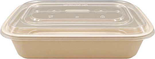 Intertan Einweg-Plastikgeschirr (Großhandel) Pp Injection Amerikanischer Stil 1250ml Premium Beige Farbe 50 Stück
