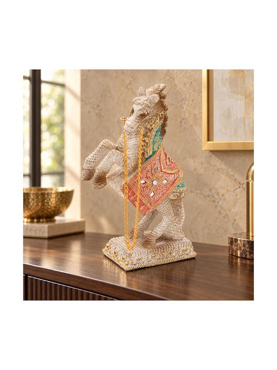 Pferd Dekorative Figur 10x5x18 Aus Polyresin Ke...