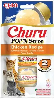 Ciao Churu Cat Pop ’n Serve Gustare Umedă pentru Pisici cu Pui în Jeleu 4 X 14 G