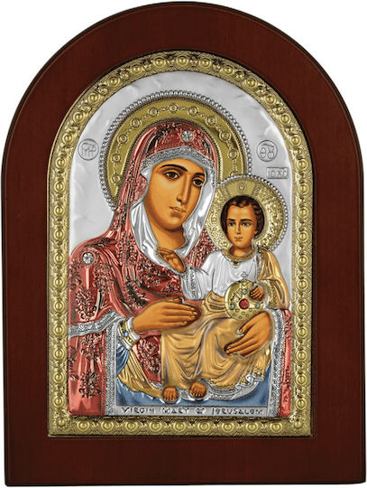 Saint Icon Panagia of Jerusalem 7.5x9.5 Brown