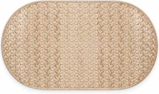 MRShome Non-Slip Bath Mat Oval DC-026002BG Beige 38x69cm