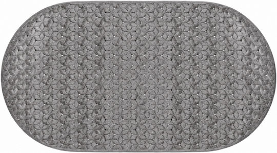 MRShome Non-Slip Bath Mat Oval DC-026002GR Grey 38x69cm