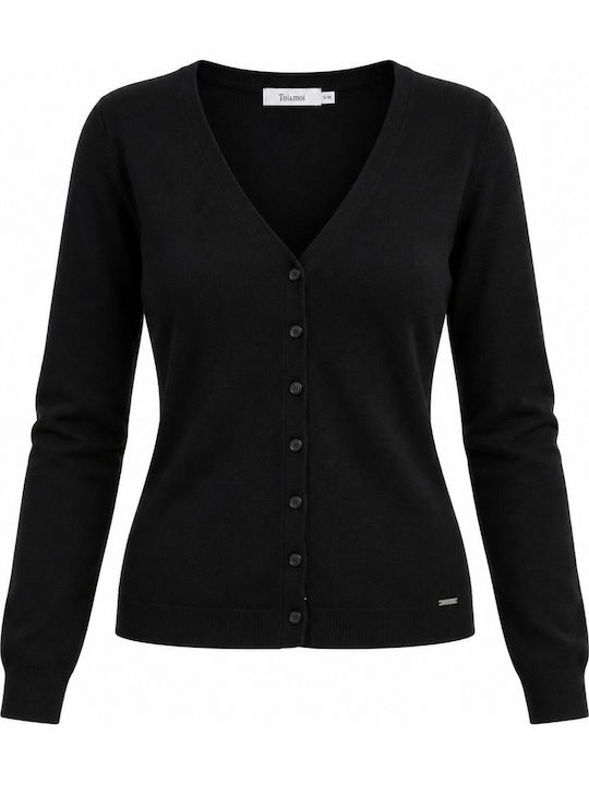 Toi&Moi Women's Knitted Black Cardigan
