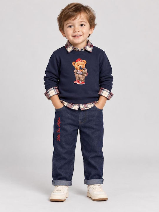 Restart Kids Set with Pants Winter 3 Pieces Blue