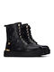 Kinderstiefel mit Schnürsenkeln Schwarz
