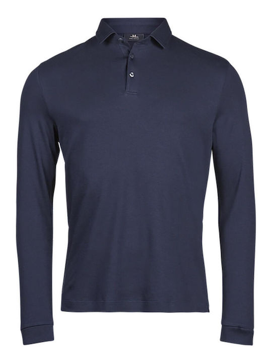 Tee Jays Men's Promotional Long Sleeve Polo Shirt Navy