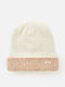 Beanie Unisex Reversible Knitted Beanie in White Colour