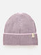 Beanie Unisex Reversible Knitted Beanie in Lilac Colour