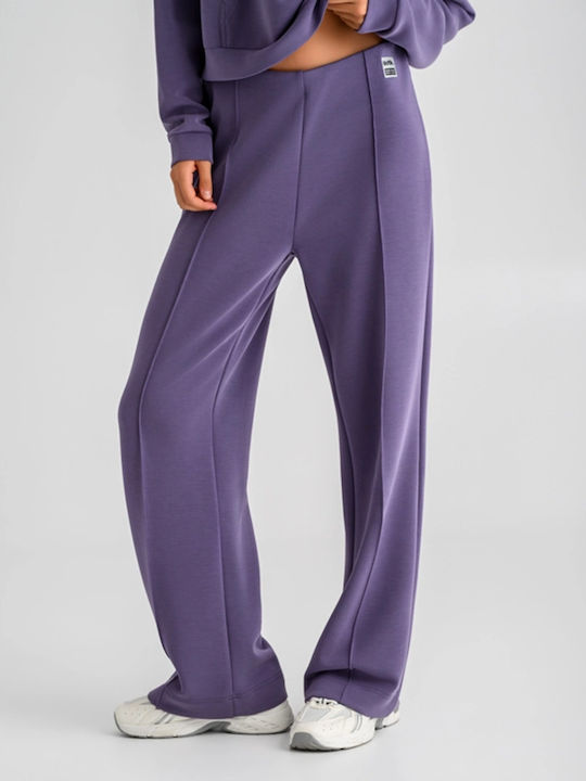 Flared Sweatpants Purple