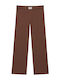 Pantaloni de trening cu elastic tabac maro
