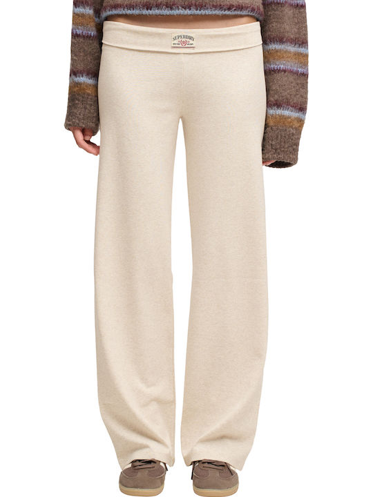 Superdry Damen Jogginghose Mlj/oat Beige Marl
