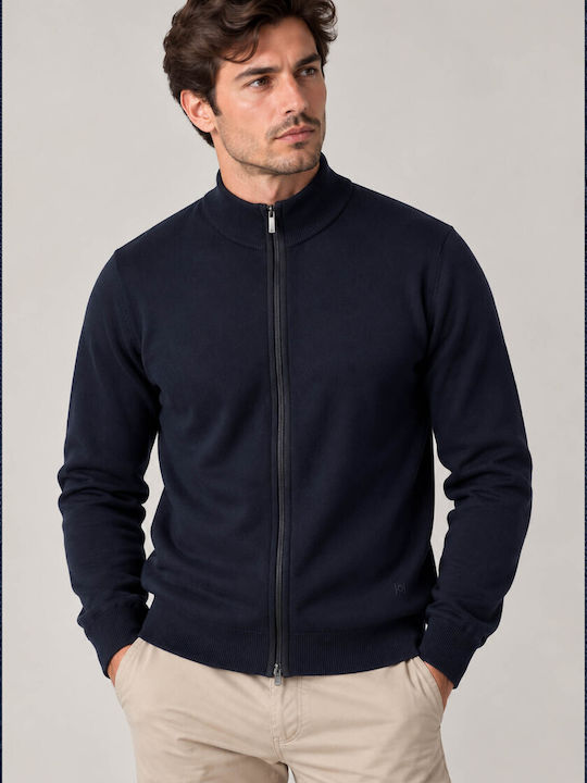 Men's Knitted Cardigan Dark Blue
