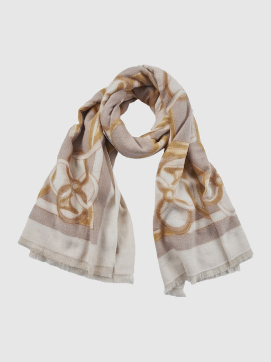 Verde Damen Wollschal Beige
